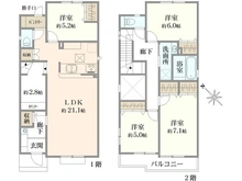 【東京都/八王子市堀之内】八王子市堀之内　新築戸建　5号棟　 間取り図