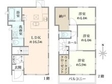 【東京都/小金井市中町】小金井市中町2丁目　戸建 間取り図