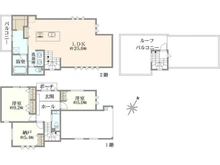 【東京都/杉並区和泉】杉並区和泉3丁目　新築戸建　1号棟 間取り図