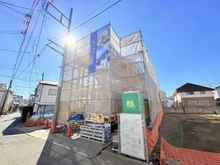 【東京都/杉並区和泉】杉並区和泉3丁目　新築戸建　2号棟 建築中の外観：全2区画・左側