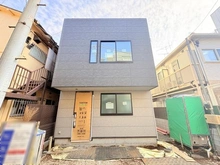 【東京都/杉並区阿佐谷北】杉並区阿佐谷北4丁目　新築戸建　A区画 建築中の外観：全2区画・左側