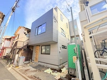 【東京都/杉並区阿佐谷北】杉並区阿佐谷北4丁目　新築戸建　A区画 建築中の外観：全2区画・左側