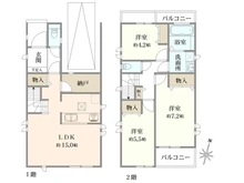 【東京都/杉並区本天沼】杉並区本天沼2丁目新築戸建　A号棟 間取り図