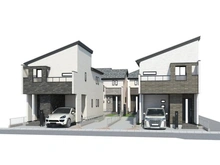 【東京都/杉並区本天沼】杉並区本天沼2丁目新築戸建　B号棟 完成予想図：図面を基に描き起したもので、実際とは多少異なる場合があります。全4棟、手前左側