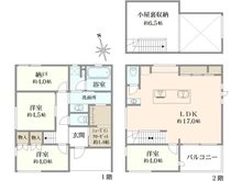【東京都/杉並区高井戸西】杉並区高井戸西一丁目　戸建 間取り図