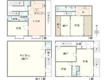 【東京都/杉並区成田東】杉並区成田東4丁目　中古戸建 間取り図