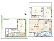 【東京都/大田区蒲田本町】大田区蒲田本町2丁目　新築戸建2号棟 間取り図