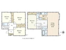 【東京都/目黒区原町】目黒区原町2丁目　中古戸建 間取り図
