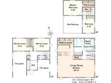 【東京都/品川区豊町】品川区豊町1丁目　新築戸建 間取り図
