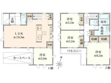 【東京都/中野区野方】中野区野方6丁目　新築戸建A号棟（全2棟） 間取り図