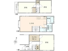 【東京都/中野区江原町】中野区江原町3丁目　戸建 間取り図