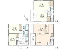 【東京都/板橋区桜川】板橋区桜川2丁目　新築分譲住宅　1号棟【全2棟】 間取り図