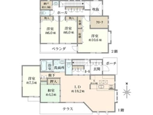 【東京都/練馬区貫井】練馬区貫井4丁目　戸建 間取り図
