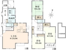 【東京都/練馬区早宮】練馬区早宮1丁目　一戸建 間取り図