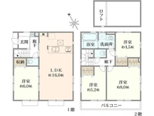 【東京都/練馬区高松】練馬区高松1丁目　新築戸建 間取り図