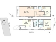 【東京都/中野区上鷺宮】中野区上鷺宮2丁目　戸建 間取り図
