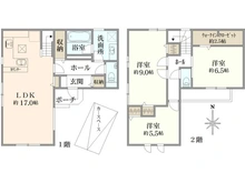 【東京都/練馬区富士見台】練馬区富士見台4丁目　新築戸建2号棟（全15棟） 間取り図
