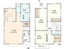 【東京都/世田谷区上祖師谷】上祖師谷6丁目　中古戸建 間取り図