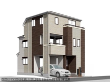 【東京都/板橋区蓮根】板橋区蓮根3丁目　新築戸建 完成予想図：図面を基に描き起したもので、実際とは多少異なる場合があります。