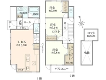【東京都/世田谷区経堂】セキュレア経堂2丁目　1号棟 間取り図