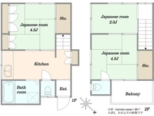 【東京都/品川区荏原】品川区荏原4丁目　一戸建て 間取り図