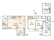 【東京都/世田谷区砧】プラウドシーズン世田谷砧五丁目 間取り図