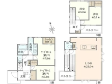 【東京都/品川区戸越】品川区戸越3丁目　戸建 間取り図