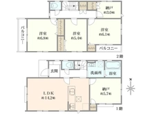 【東京都/世田谷区祖師谷】世田谷区祖師谷6丁目 新築戸建 1号棟  間取り図