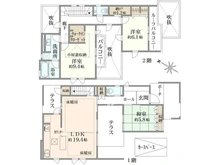 【東京都/世田谷区成城】プラウドシーズン成城学園前 間取り図