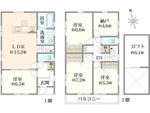 【東京都/世田谷区宇奈根】世田谷区宇奈根二丁目　新築戸建 間取り図