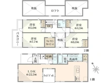 【東京都/板橋区高島平】板橋区高島平5丁目 新築戸建 1号棟 間取り図