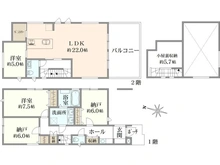 【東京都/大田区南千束】大田区南千束1丁目新築戸建　A号棟 間取り図