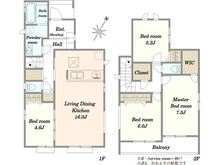 【埼玉県/八潮市緑町】八潮市緑町3丁目 新築戸建 PLAN.A 間取り図