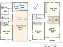 【埼玉県/吉川市高久】吉川市高久1丁目 新築戸建 PLAN.C 間取り図