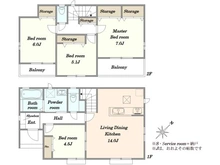 【埼玉県/川口市上青木】川口市上青木6丁目 新築戸建 B号棟 間取り図