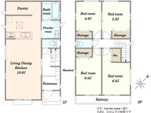 【埼玉県/川口市上青木】川口市上青木6丁目 新築戸建 E号棟 間取り図