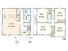 【神奈川県/川崎市高津区北野川】高津区北野川　新築戸建 間取り図
