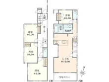 【神奈川県/川崎市高津区末長】末長2丁目　中古戸建 間取り図