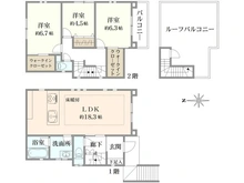 【神奈川県/横浜市神奈川区松ケ丘】神奈川区松ヶ丘　新築戸建 間取り図