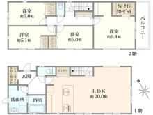 【神奈川県/川崎市宮前区五所塚】五所塚1丁目　新築戸建　2号棟 間取り図