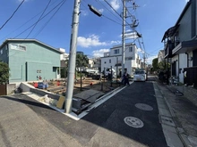 【東京都/目黒区駒場】目黒区駒場1丁目新築戸建　A号棟 建築中の外観：全２棟　奥側