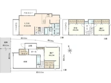 【東京都/目黒区駒場】目黒区駒場1丁目新築戸建　B号棟 間取り図