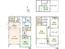 【神奈川県/川崎市高津区坂戸】高津区坂戸2丁目中古戸建 間取り図