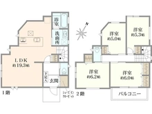 【神奈川県/横浜市青葉区市ケ尾町】青葉区市ケ尾町　新築戸建2号棟 間取り図