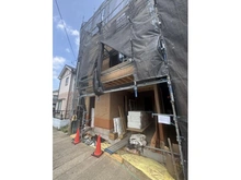 【神奈川県/川崎市高津区千年】川崎市高津区千年　新築戸建　A号棟 建築中の外観