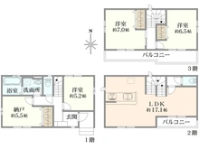 【神奈川県/川崎市高津区新作】高津区新作4丁目　新築戸建　2号棟 間取り図