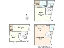 【東京都/新宿区上落合】上落合2丁目　中古戸建 間取り図