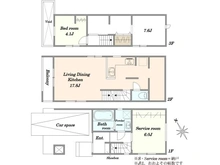 【千葉県/市川市大洲】市川市大洲四丁目新築戸建(2) 間取り図
