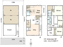 【東京都/新宿区中落合】新宿区中落合3丁目　中古戸建 間取り図