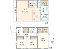 【東京都/三鷹市北野】三鷹市北野二丁目新築戸建 間取り図